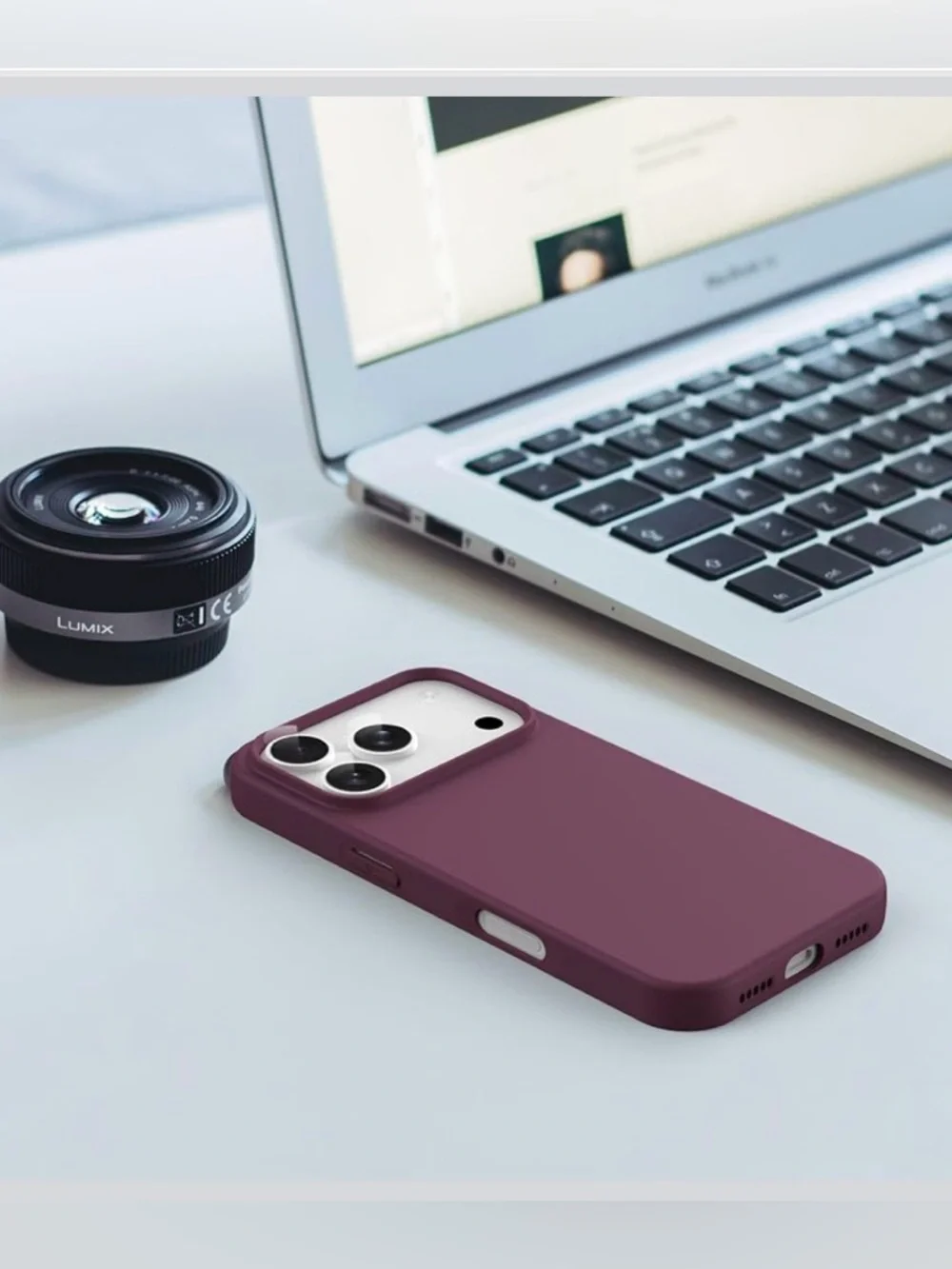 NWT~iPhone 17 Pro Shockproof Fashion Phone Case~ Plum Purple